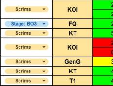 G2公开训練(liàn)赛的情况：打iG战绩1-6，打T1战绩10-6