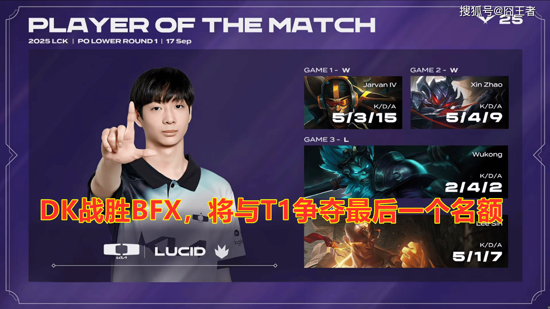 LCK季后赛：DK戰(zhàn)胜BFX，将与T1爭(zhēng)夺最后一(yī)个名额